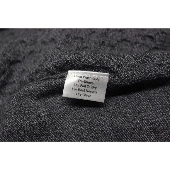 Joseph Abboud men's gray merino wool blend textured v-neck pullover sweater L‎ - Picture 8 of 11